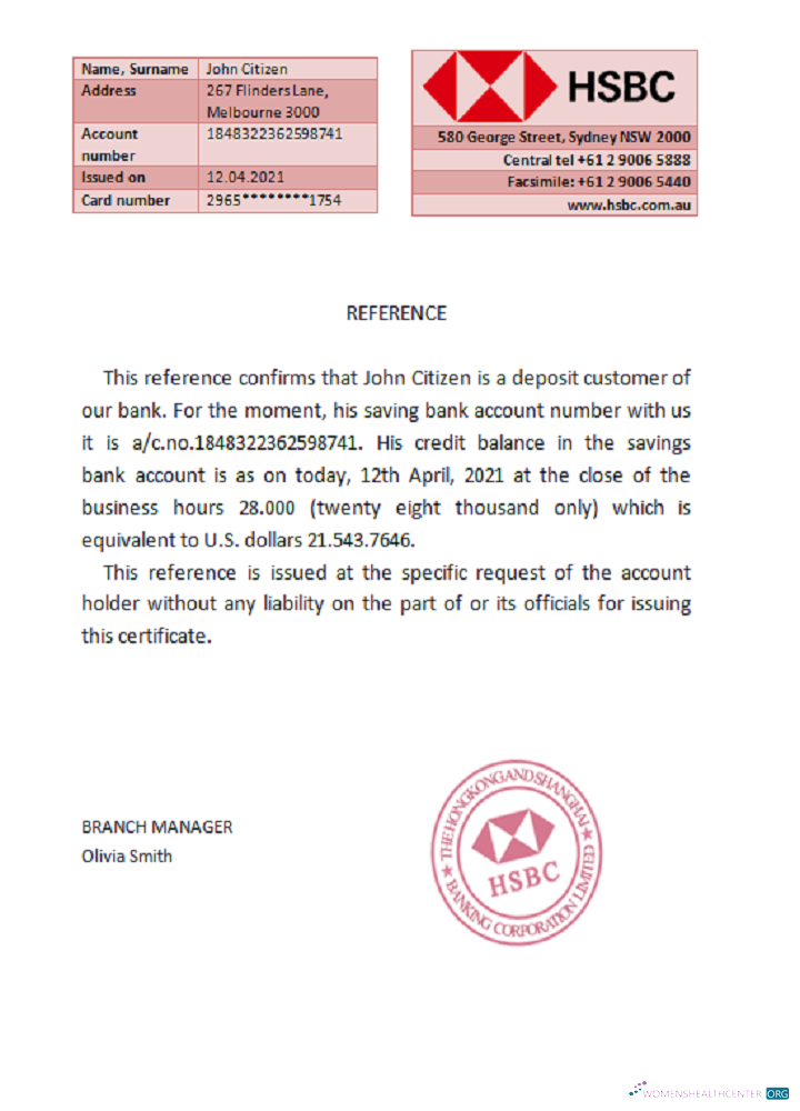 Download Australia HSBC reference Photoshop template